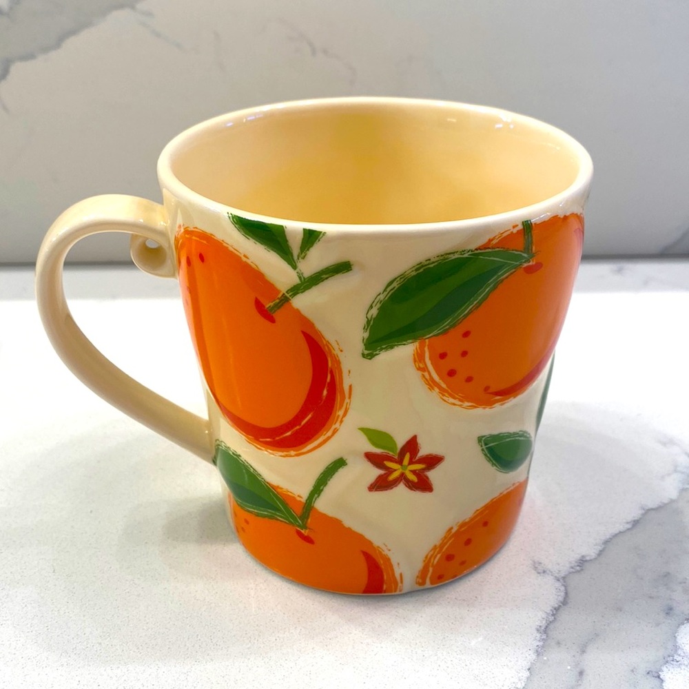 Starbucks large orange mug